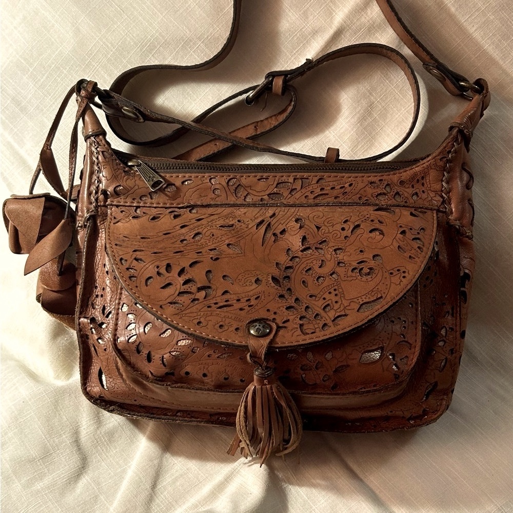 Patricia Nash cutout tooled bag